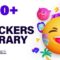 Live Stickers Library Free After Effects Template